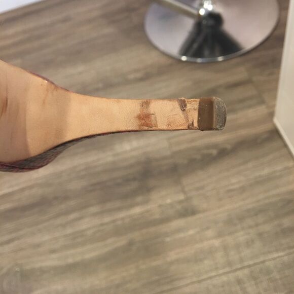 La Fenice Venezia pink snakeskin heels - Picture 6 of 7